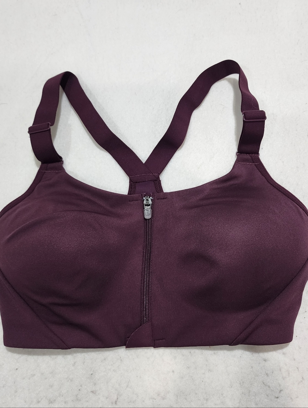 All In Motion High Support Sports Bra 34C Athletic Maroon Athleisure Racerback